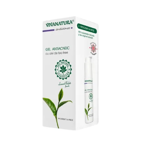 Gel Antiacneic cu Tea Tree, 45ml, Vivanatura — preț și oferte
