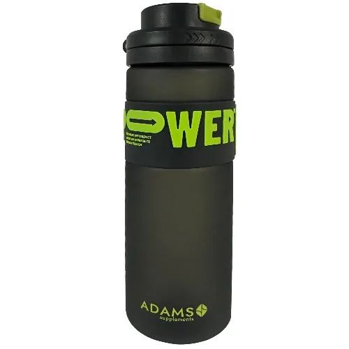Sticla apa plastic cu pai, POWER, negru, 820ml, Adams Supplements — preț și oferte