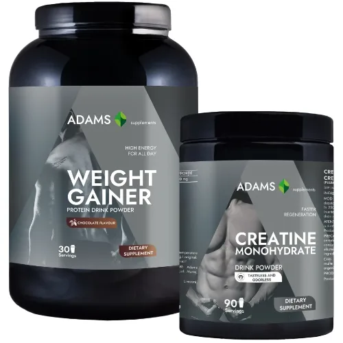 Pachet Proteina pentru cresterea masei musculare (ciocolata),1.5kg + Creatina — preț și oferte