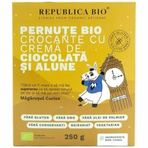 Pernute Bio Crocante Cu Crema de Ciocolata si Alune Eco 250g Republica Bio — preț și oferte