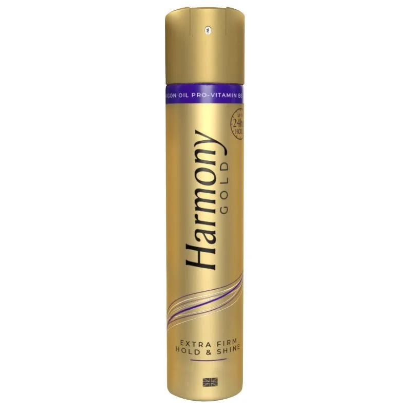 HARMONY GOLD Extra Firm Hold and Shine Spray fixativ pentru par, 400ml — preț și oferte