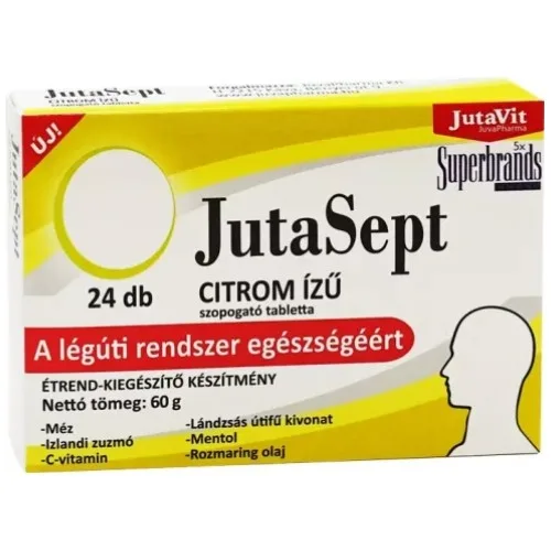 JutaSept, comprimate de supt cu gust de lamaie, 24cps, Jutavit — preț și oferte