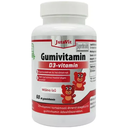 Vitamina D3 Gumata cu Gust de Zmeura 60cp Jutavit — preț și oferte