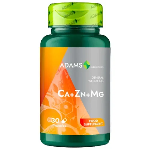 Ca + Zn + Mg, 30cps, Adams Supplements — preț și oferte