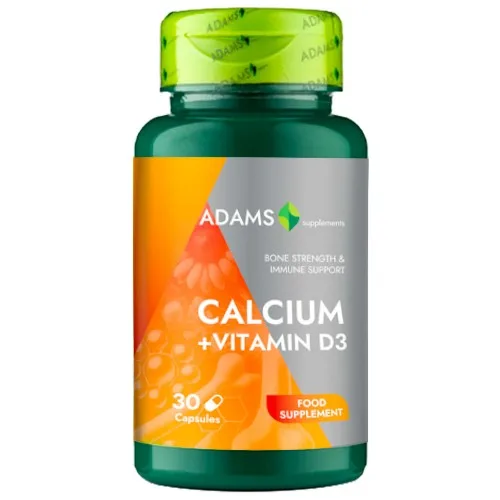 Calciu + Vitamina D3, 30cps, Adams Supplements — preț și oferte