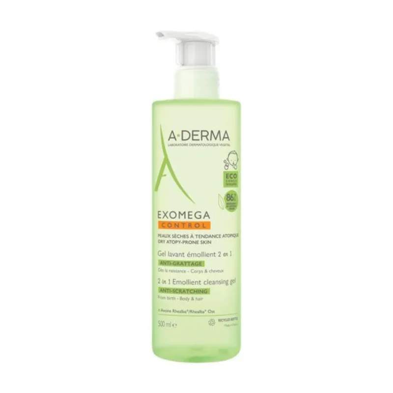 Gel spumant 2 in 1 Exomega Control, 500 ml, A-Derma — preț și oferte