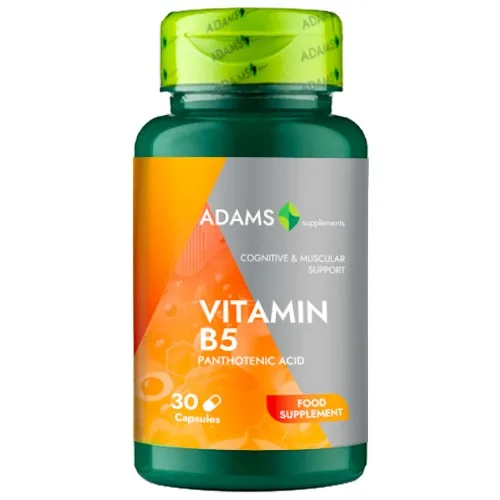 Vitamin B5 Panthotenic Acid, 30cps, Adams Supplements — preț și oferte