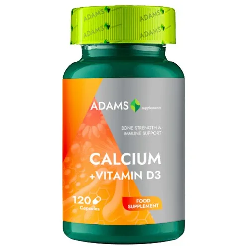Calciu + Vitamina D3, 120cps, Adams Supplements — preț și oferte