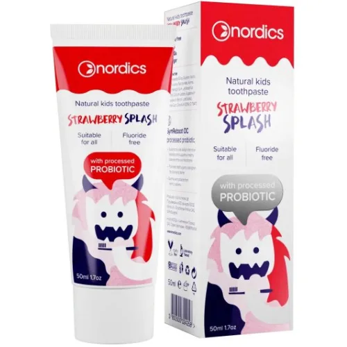 Pasta Dinti Naturala Copii Capsuni Probiotice 50ml Nordics — preț și oferte