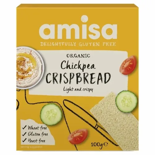 Crispbread cu Naut, fara gluten, eco, 100g, Amisa — preț și oferte