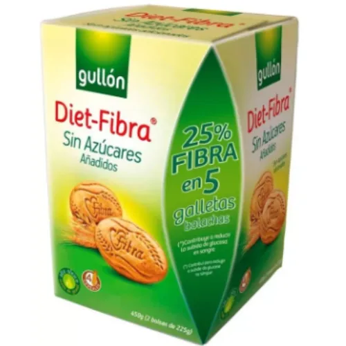 Biscuiti cu Fibre Fara Zahar Adaugat cu Indulcitori 450gr Gullon — preț și oferte