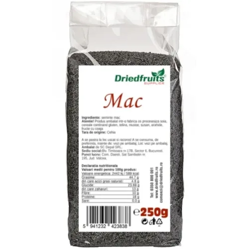 Mac Seminte 250gr Dried Fruit — preț și oferte