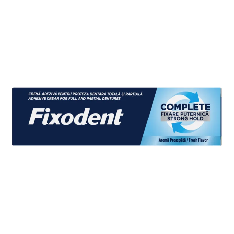Crema adeziva pentru proteza dentara Complete Strong Hold Fresh, 47 g, Fixodent — preț și oferte