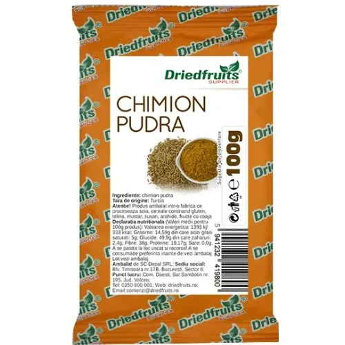 Chimion Pudra 100gr Driedfruits — preț și oferte