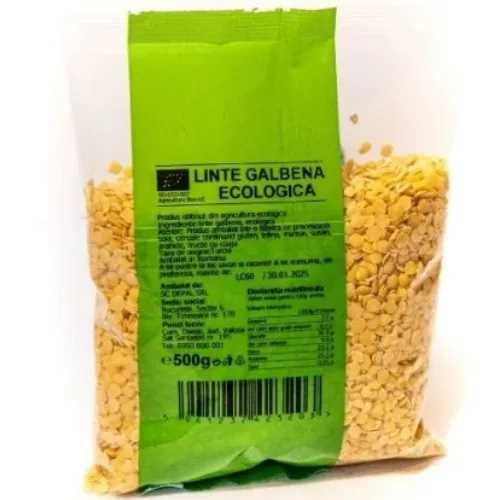 Linte Galbena Ecologica 500g Driedfruits — preț și oferte