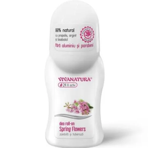 Deo Roll-On Spring Flowers 50ml Viva Natura — preț și oferte