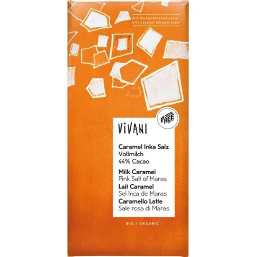 Ciocolata Caramel Sarat Zahar din Flori de Cocos 80gr, Vivani — preț și oferte