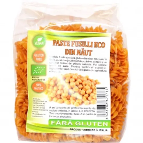Fusilli Naut, fara gluten, Eco, 250g, Deco Ilatia — preț și oferte