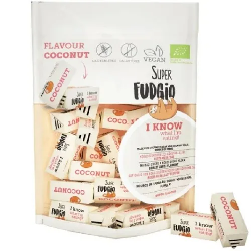Caramele cu aroma de cocos, fara gluten, bio, 150g, Super Fudgio — preț și oferte