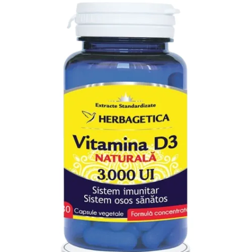 Detrix Vitamina D3 3000ui 30cps, Herbagetica — preț și oferte