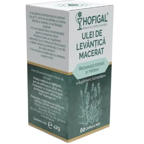 Ulei de Levantica Macerat 60cps Hofigal — preț și oferte