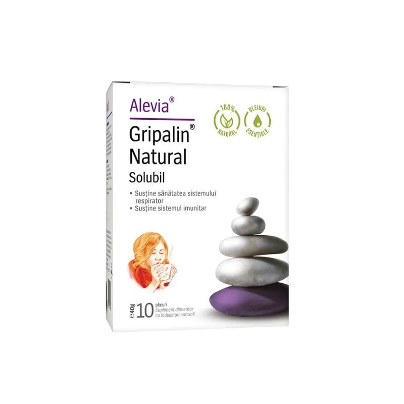 Gripalin natural solubil, 10 plicuri, Alevia — preț și oferte