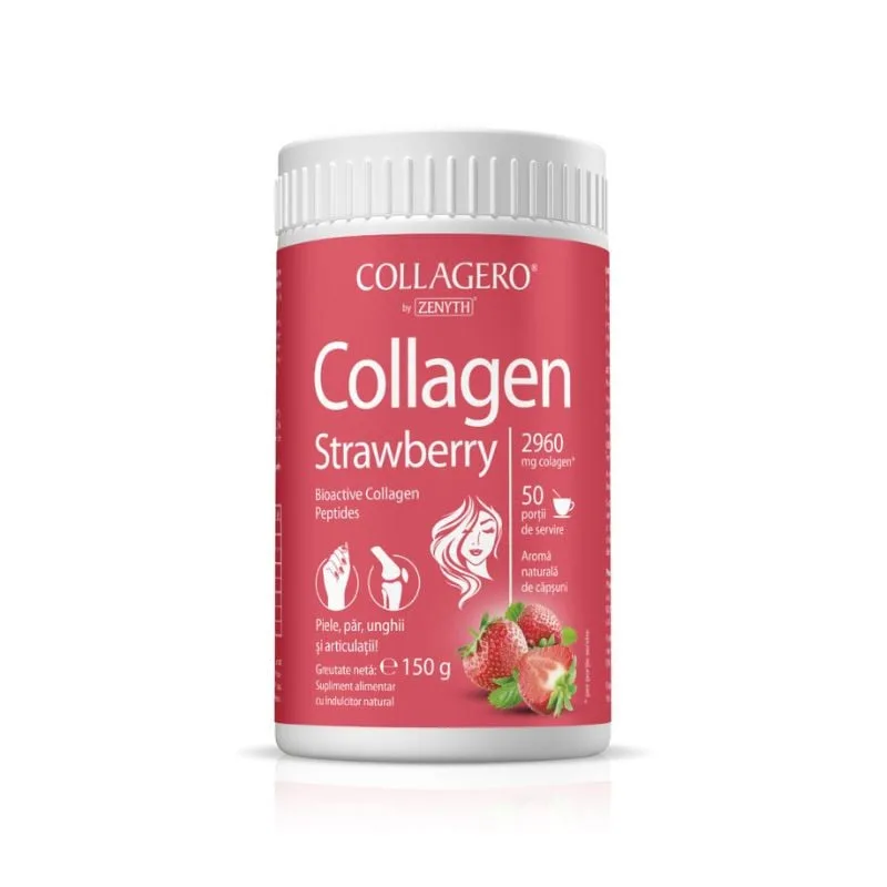 Collagen cu aroma de capsuni Collagero, 150g, Zenyth ZENYTH PHARMACEUTICALS SRL — preț și oferte