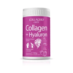 Collagen + Hyaluron cu aroma de capsuni Collagero, 150g, Zenyth