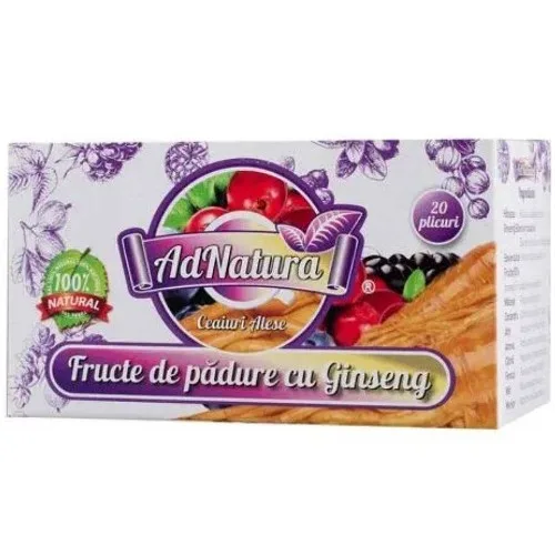 Ceai Fructe de Padure cu Ginseng, AdNatura — preț și oferte