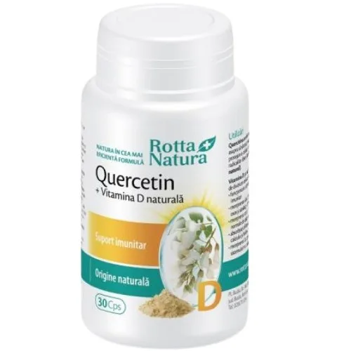 Quercetina cu Vitamina D Naturala, 30cps, Rotta Natura — preț și oferte