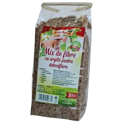 Mix Fibre Cu Argila Ptr Detoxifiere 200g Ad Natura — preț și oferte