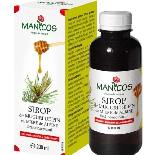 Sirop Expectorant Fara Zahar 200ml Manicos — preț și oferte