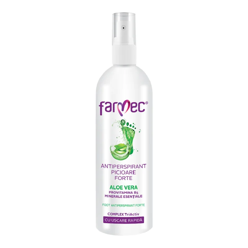 Antiperspirant picioare Forte cu Aloe Vera, 200 ml, Farmec — preț și oferte