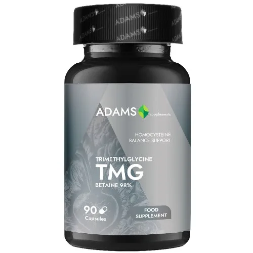 TMG ( Trimetilglciina / Betaina ) 600mg, 90cps, Adams Supplements — preț și oferte