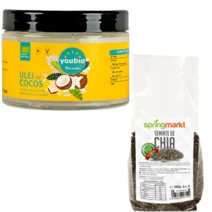 Pachet Ulei de Cocos organic 500ml + Seminte de Chia