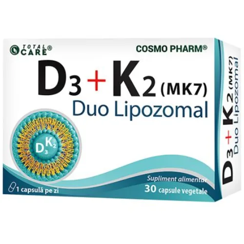 D3+K2 Mk-7 Lipozomal 30cps Cosmopharm — preț și oferte