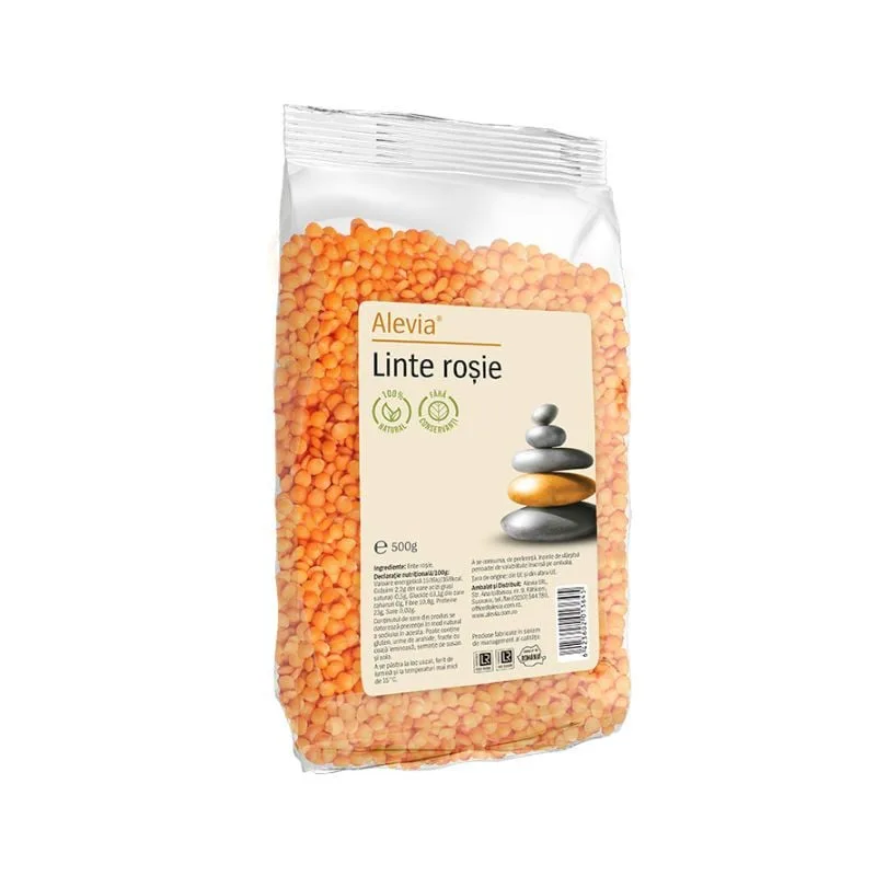 Linte rosie, 500g, Alevia — preț și oferte