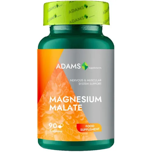 Magneziu Malate, 90cps, Adams Supplements — preț și oferte