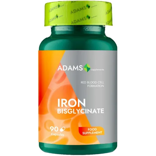 Bisglicinat de Fier, 90cps, Adams Supplements — preț și oferte