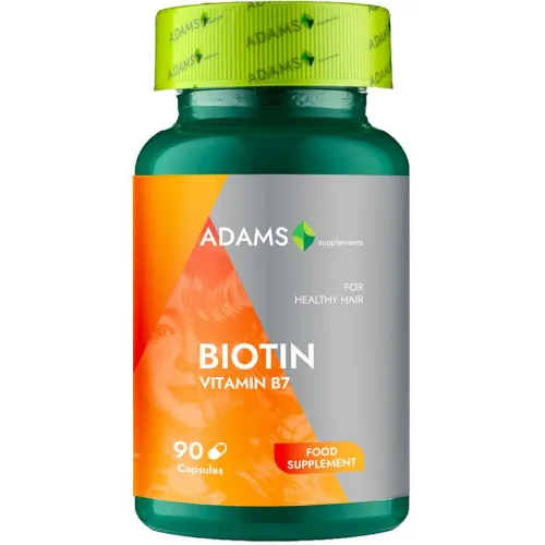 Biotina (Vitamina B7), 90cps, Adams Supplements — preț și oferte