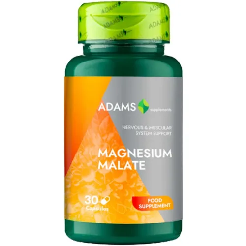 Magneziu Malate, 30cps, Adams Supplements — preț și oferte