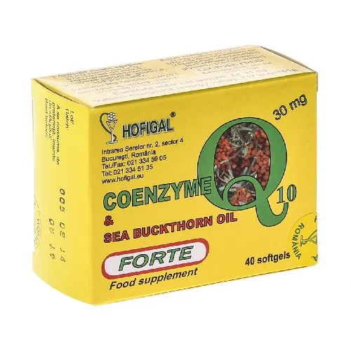 Coenzima Q10 Forte 30mg 40cps Hofigal — preț și oferte