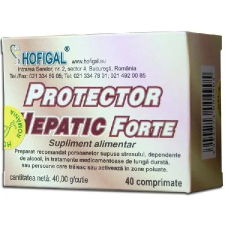 Protector Hepatic Forte 40cpr Hofigal — preț și oferte