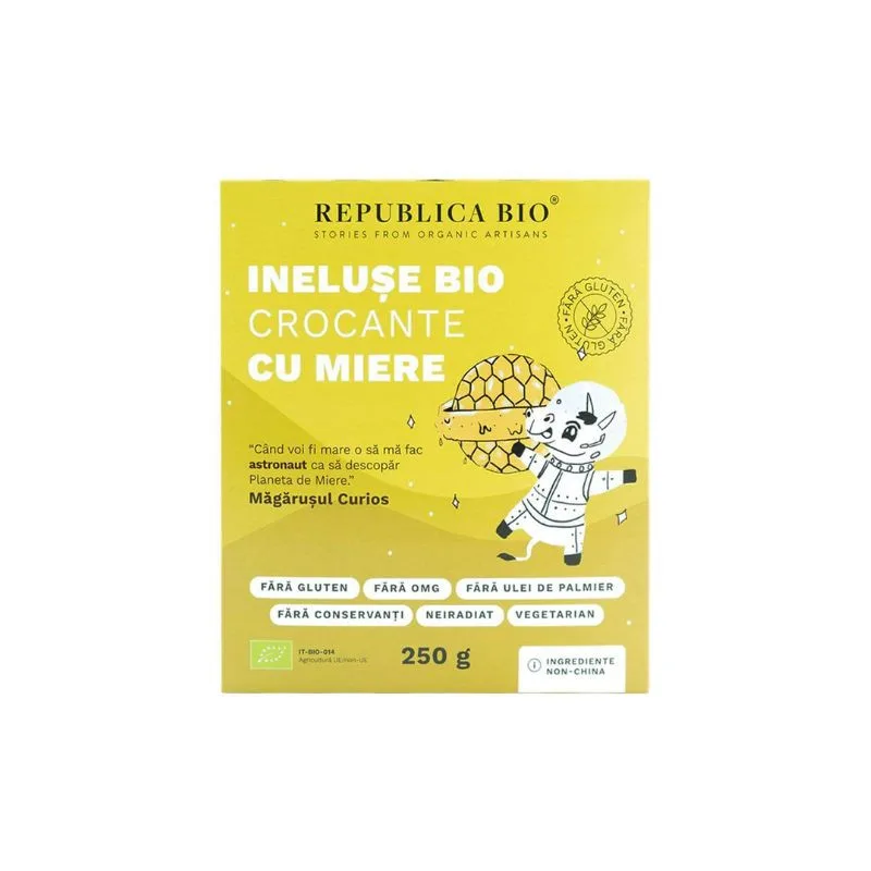 Republica BIO Ineluse Bio crocante cu miere FARA GLUTEN, 250g — preț și oferte