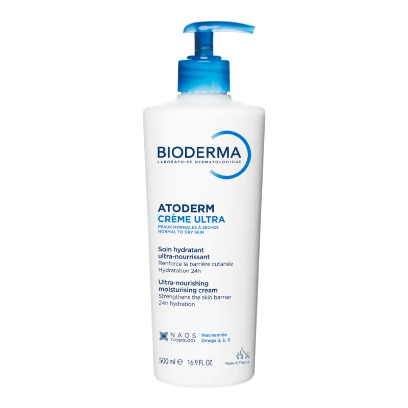 Crema hidratanta neparfumata pentru fata si corp Atoderm Ultra, 500 ml, Bioderma — preț și oferte