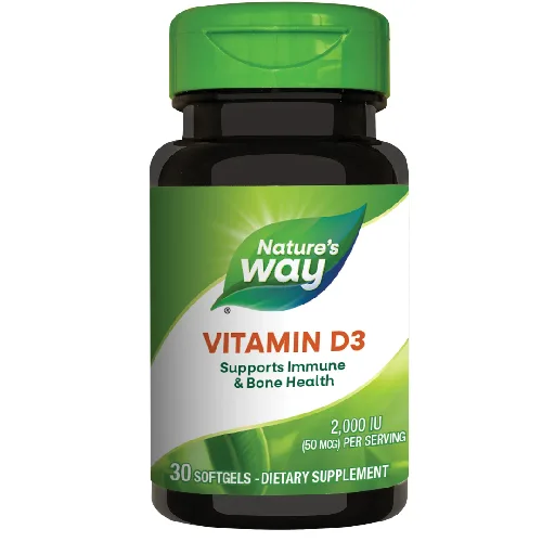 Vitamin D3 2000 UI, 30cps, Natures Way — preț și oferte