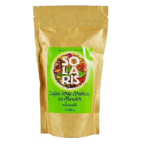 Cafea Verde Arabica cu Ghimbir Macinata 260gr Solaris — preț și oferte