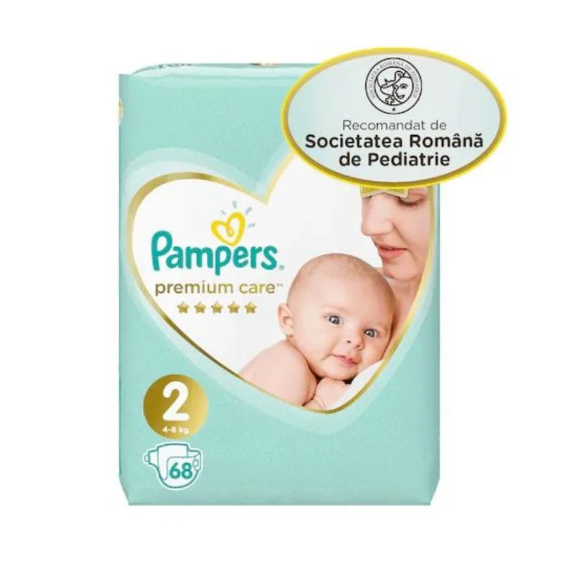 Pampers Scutece Premium Care marimea 2, 4-8 kg, 68 bucati — preț și oferte