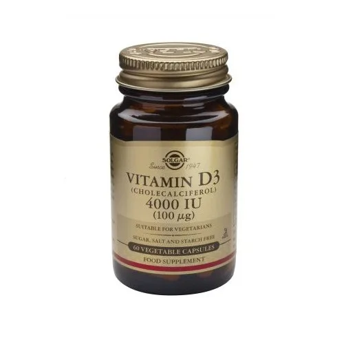 Vitamin D3 4000IU (100micrograme) 60cps Solgar — preț și oferte
