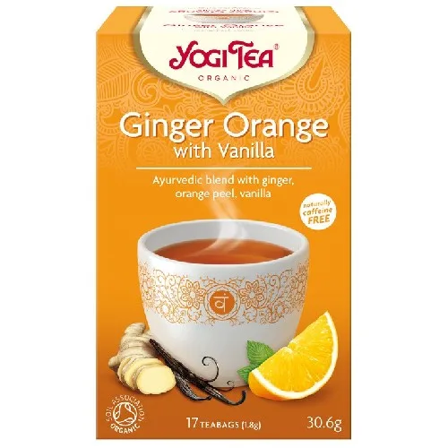 Ceai de Ghimbir, Portocale si Vanilie, 17plicuri, Yogi Tea — preț și oferte